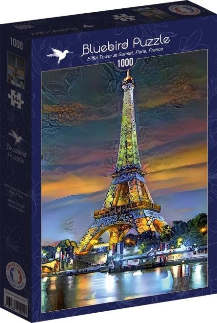 Puzzle Turnul Eiffel la apus, Paris, Franța 1000 piese