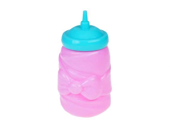 Lăbilă de gumă bebeluș cu accesorii care bea și face pipi
