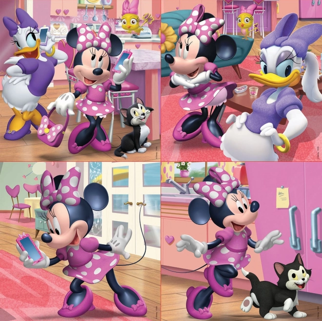 Puzzle Minnie și Daisy 4 în 1