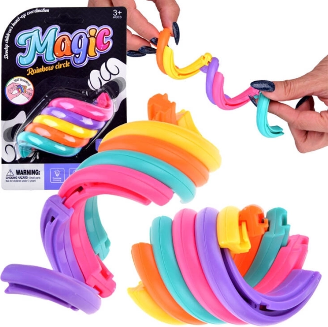 Spirală magică curcubeu antistres, jucărie
