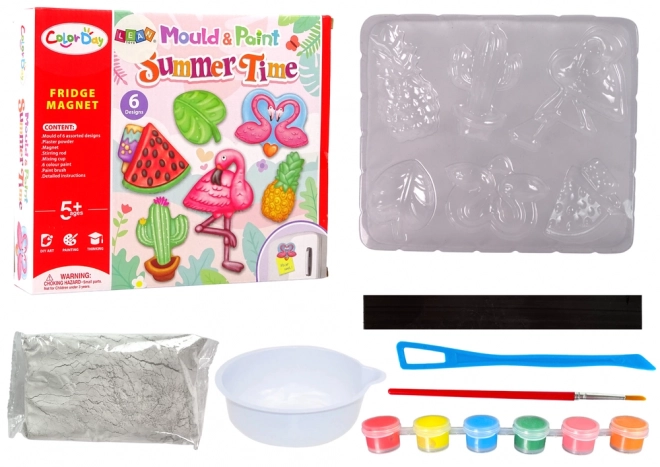 Set de pictură DIY Flamingo Vacanță Magneți de gips