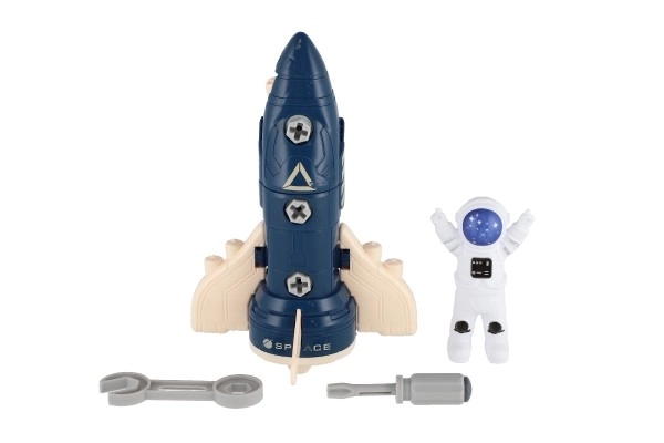 Set rachetă spațială asamblabilă din plastic cu accesorii