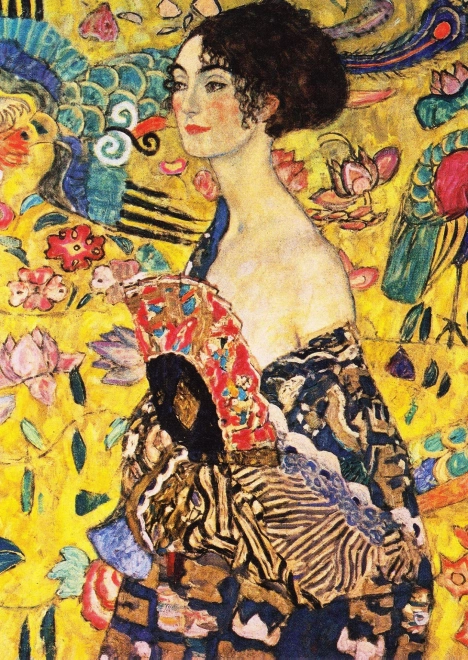 Puzzle Gustav Klimt: Doamna cu evantai 1000 piese