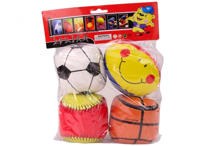 set mingi sport pentru copii: baschet, rugby, fotbal, baseball