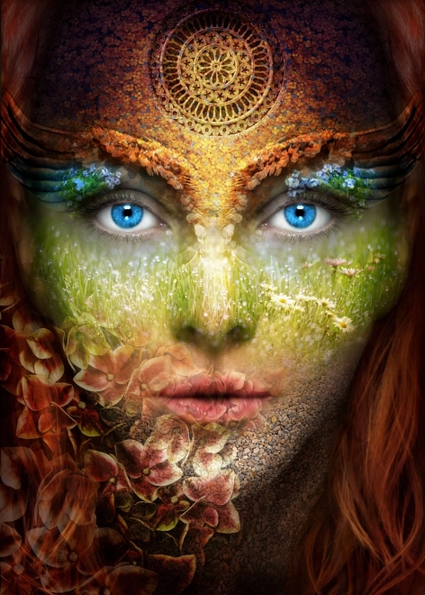 Puzzle Natură – femeie 1000 de piese