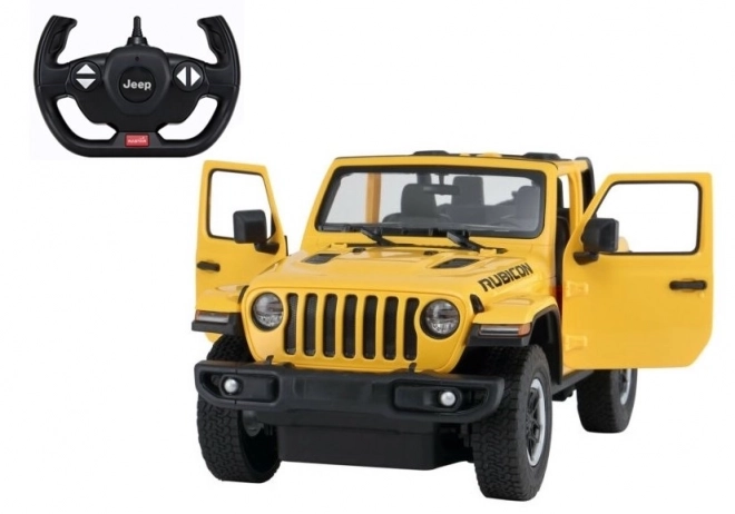 Mașină R/C Jeep Wrangler Rubicon 1:14 Rastar – Galben