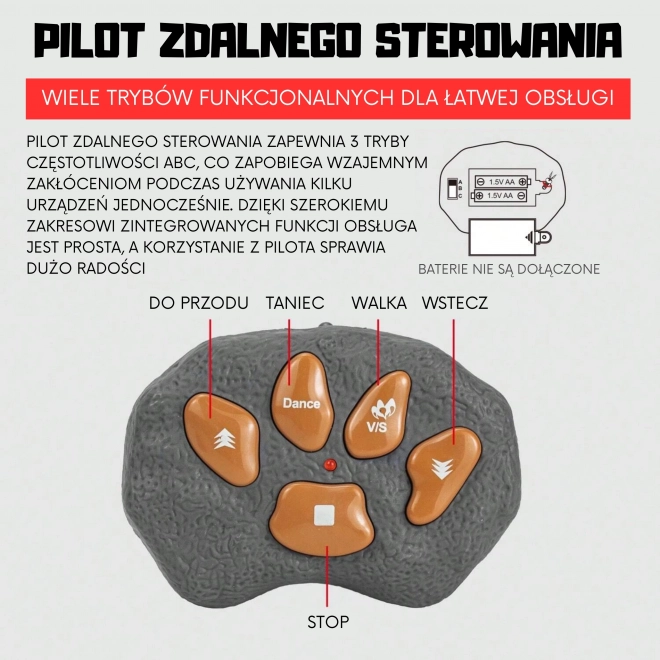 Woopie Dinosaurus cu telecomandă RC Robot Stegosaurus