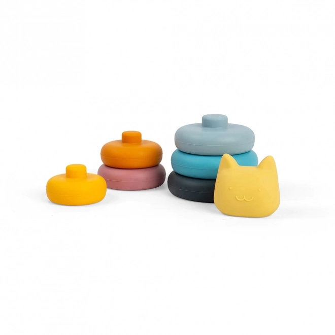 Turnulet din silicon pisica de la Bigjigs Toys