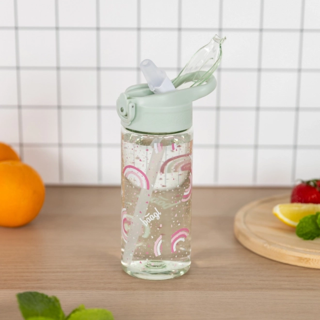 Sticlă Tritan pentru băut cu pai Curcubeu 500 ml