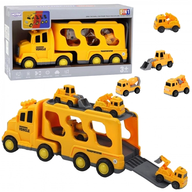 Set Woopie camion remorcă auto de jucărie