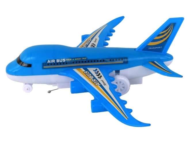 Avion rc cu telecomandă luminat albastru diy