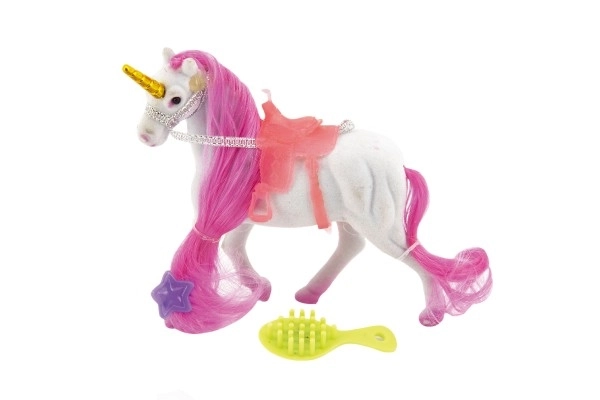 Unicorn de jucărie pentru coafat 15cm cu accesorii