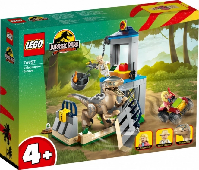 Evadarea velociraptorului LEGO Jurassic World