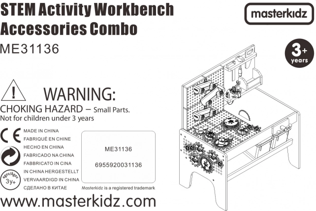Masterkidz Set Accesorii pentru Masă de Lucru STEM 111 bucăți