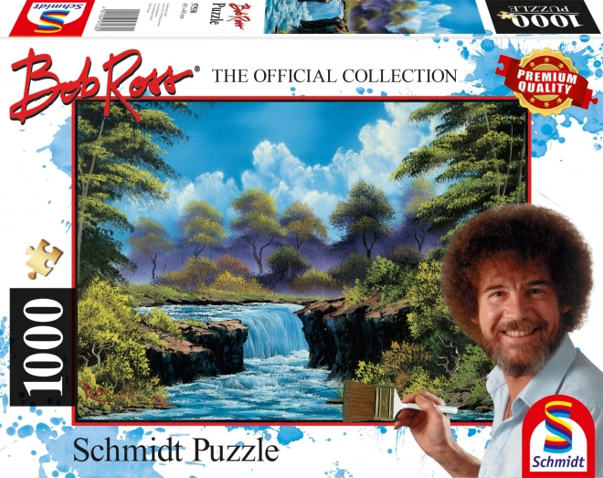 Puzzle Bob Ross: Cascada în luminiș - 1000 piese