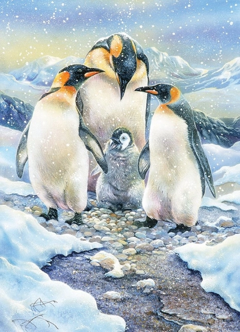 Puzzle Familie de Pinguini Cobble Hill 350 Piese