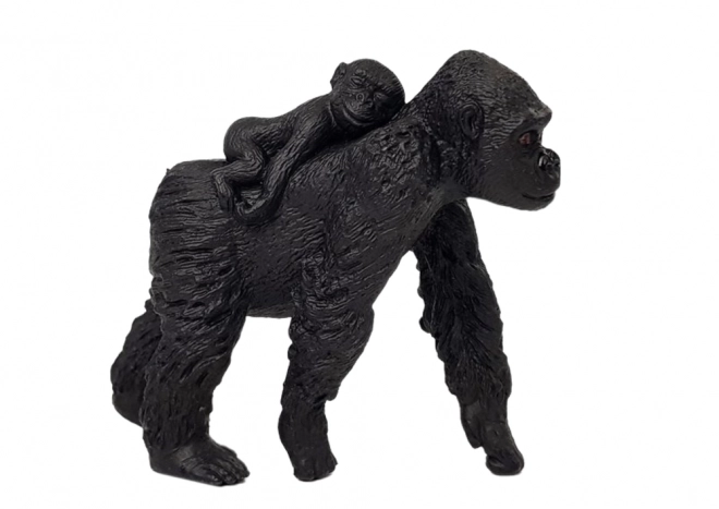 Set figurine gorilă cu pui animale