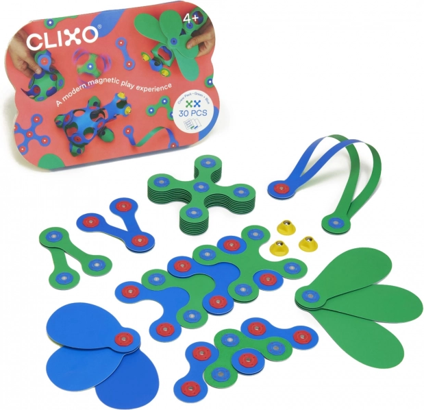 Stavește magnetică Clixo albastră și verde