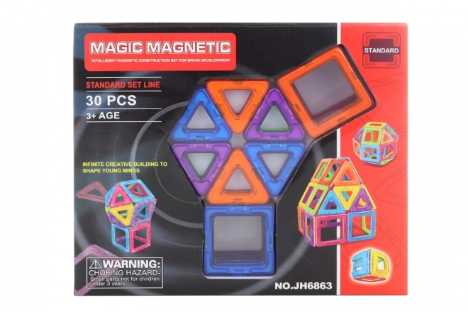 Set construcție magnetică cu 30 piese