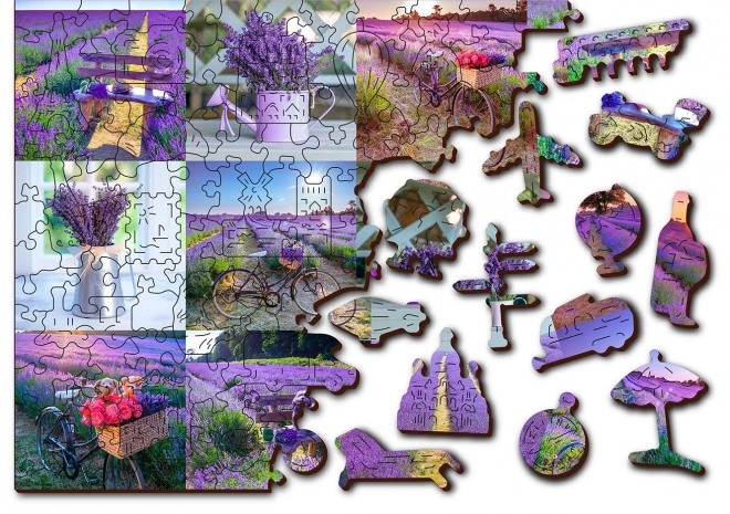 puzzle din lemn levandulă franța 2 în 1