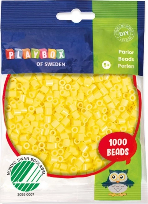 Mărgele Pastel Galben PLAYBOX - 1000 Bucăți