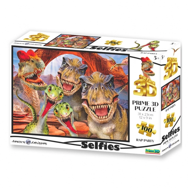 Puzzle 3D selfie raptori 100 de piese