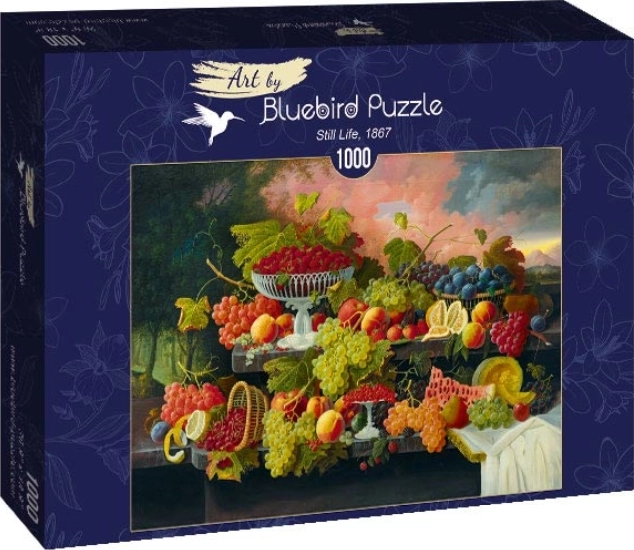 Puzzle Bluebird cu natura statică și apus de soare 1000 piese