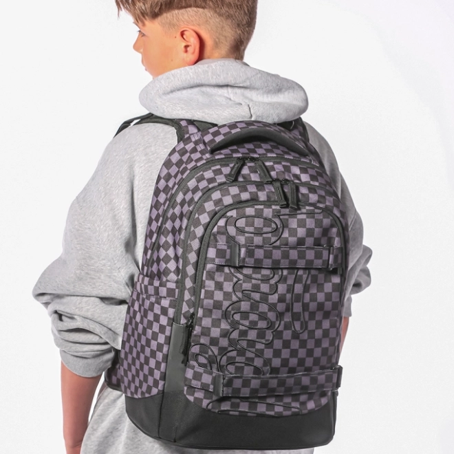 Set de rechizite BAAGL Skate Max gri: rucsac, penar și săculeț
