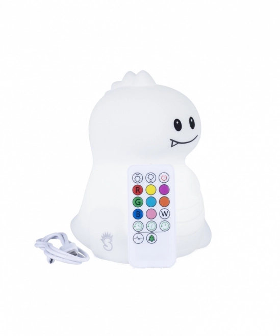 Lampă siliconică de noapte cu telecomandă dinozaur colorat