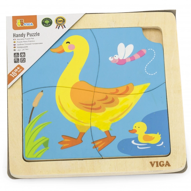 Puzzle din lemn cu rățușcă Viga
