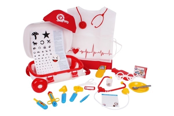 Set doctor plastic 21 piese în valiză plastic pe roți