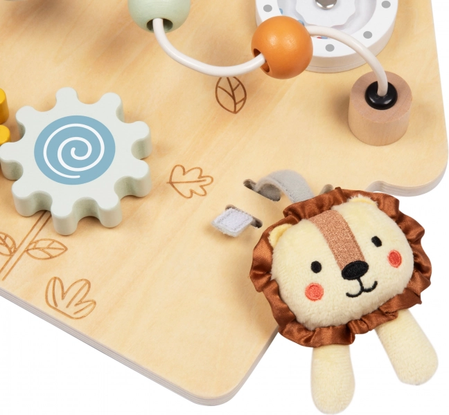Tooky Toy Marele Panou Manipulativ din Lemn Căsuța - Centru de Activități