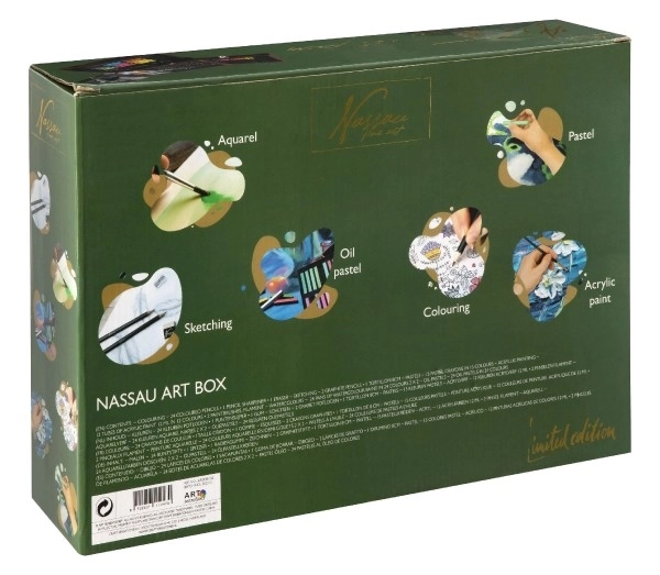 Set pictură creativ Art Box 103 piese în valiză de lemn