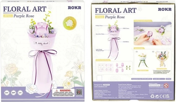 Puzzle 3D Trandafir Violet