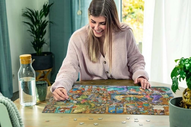 Puzzle Ravensburger miezul nopții în bibliotecă 1000 piese