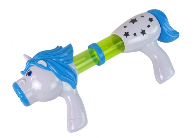 Pistol unicorn albastru pentru bile moi