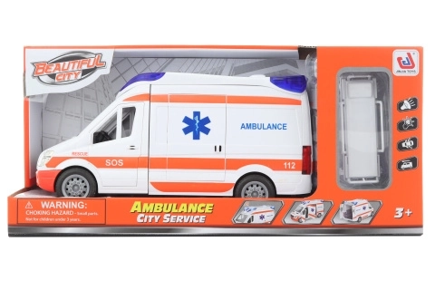 Ambulanță cu baterii și tărgi