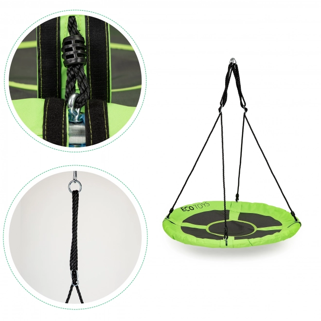 Leagăn de grădină cuib de barză 100cm ECOTOYS verde