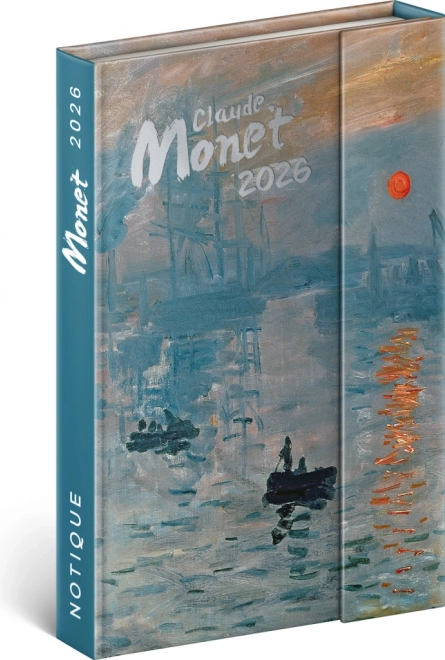 Agenda săptămânală Claude Monet 2026, 11 x 16 cm