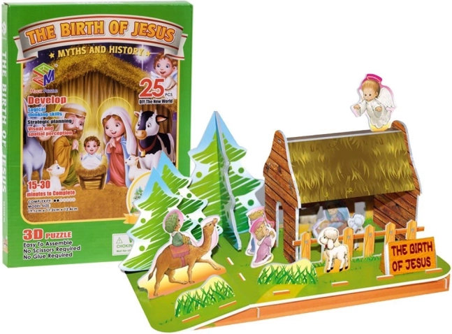 Puzzle 3D Nativity Scene MAGIC PUZZLE 25 piese