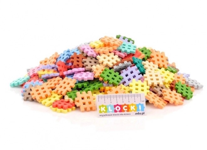 Klocki de construcție Waffle mini pastel 500 piese