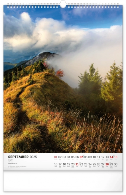 calendar de perete Tatry 2025