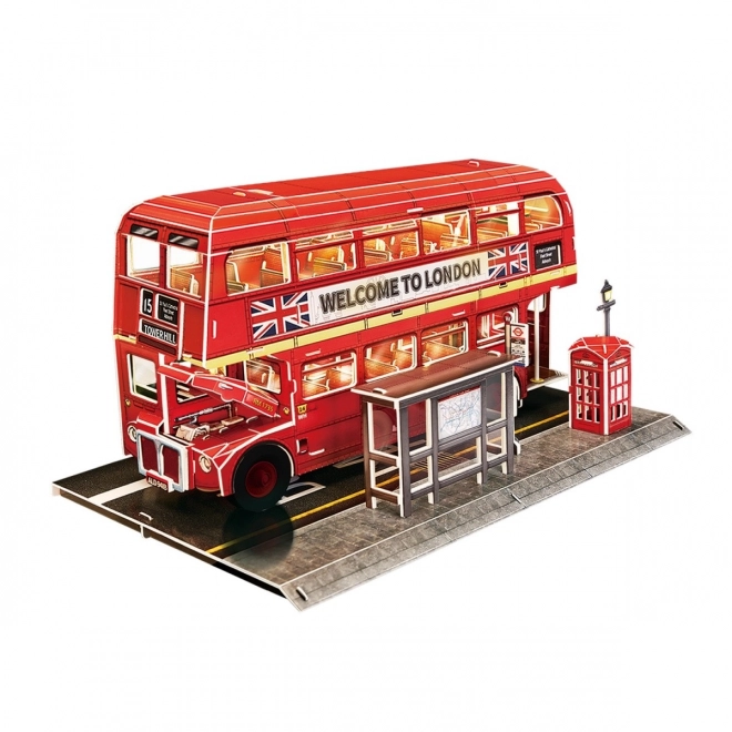 Puzzle 3D autobuz londonez