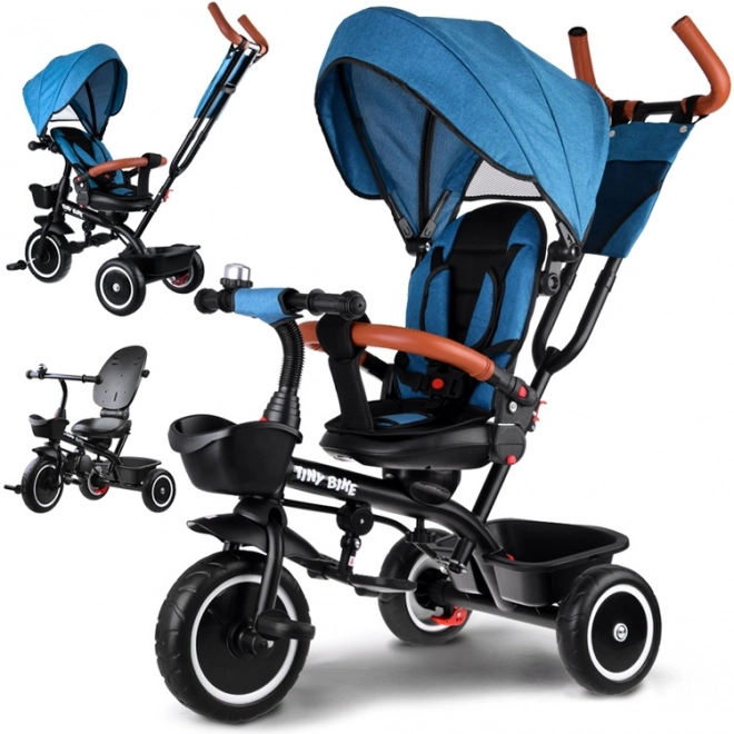 Tricicletă pentru copii Tiny Bike 3 în 1 cu parasolar – Verde