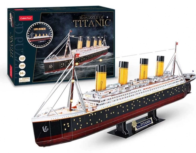 Puzzle 3D Titanic cu LED