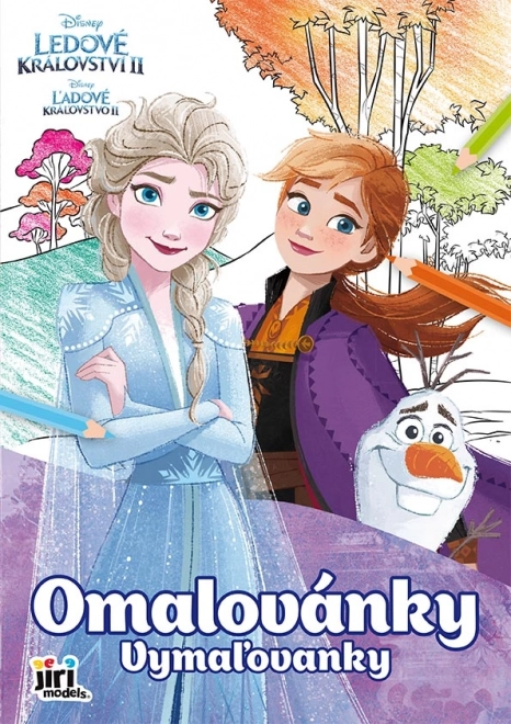 Carte de colorat A4 Frozen 2 - Regatul de Gheață