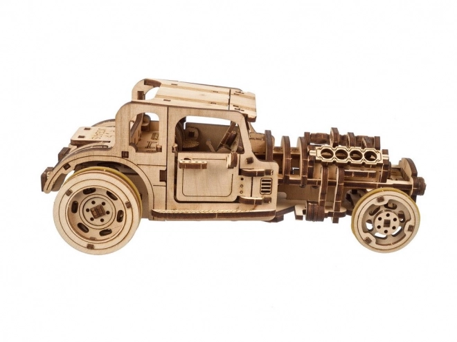 Puzzle mecanic din lemn 3D Ugears Hot Rod Furious