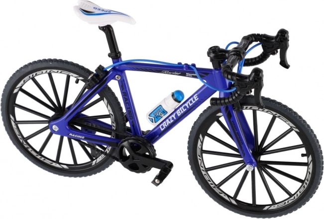 Bicicletă miniatură din metal/plastic 19 cm în culori diferite