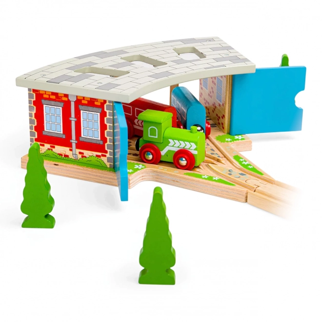 Depoul triplu cu porți Bigjigs Rail