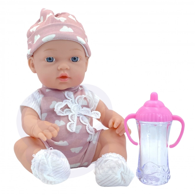 Păpușă adorabilă Woopie Royal în ținută roz 36 cm